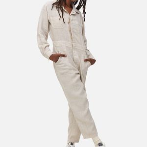 LAST CALL BF SALE Mate the Label Linen Long Sleeve Jumpsuit